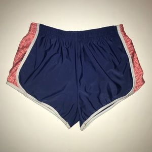 Navy and peach Krass & Co shorts SMALL